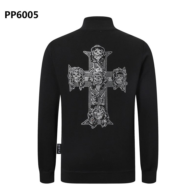 Black cross zip sweater