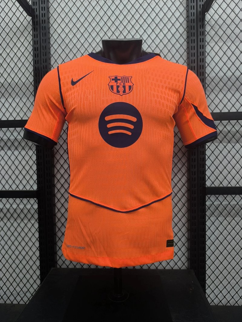Barcelona orange football jersey