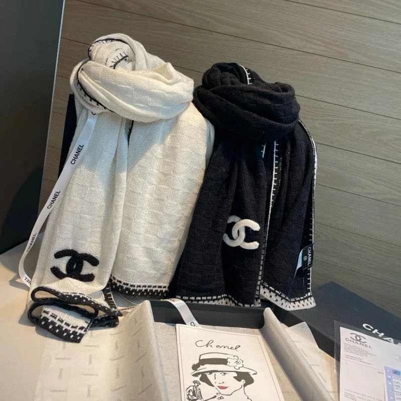 Chanel logo scarves