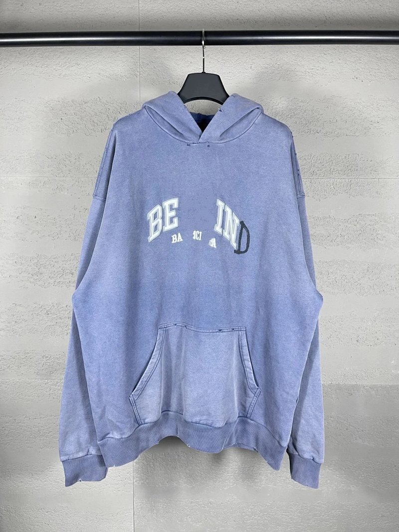 Blue washed hoodie