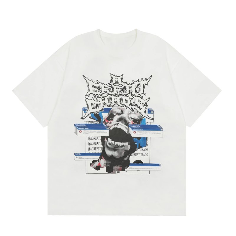 White graphic tee