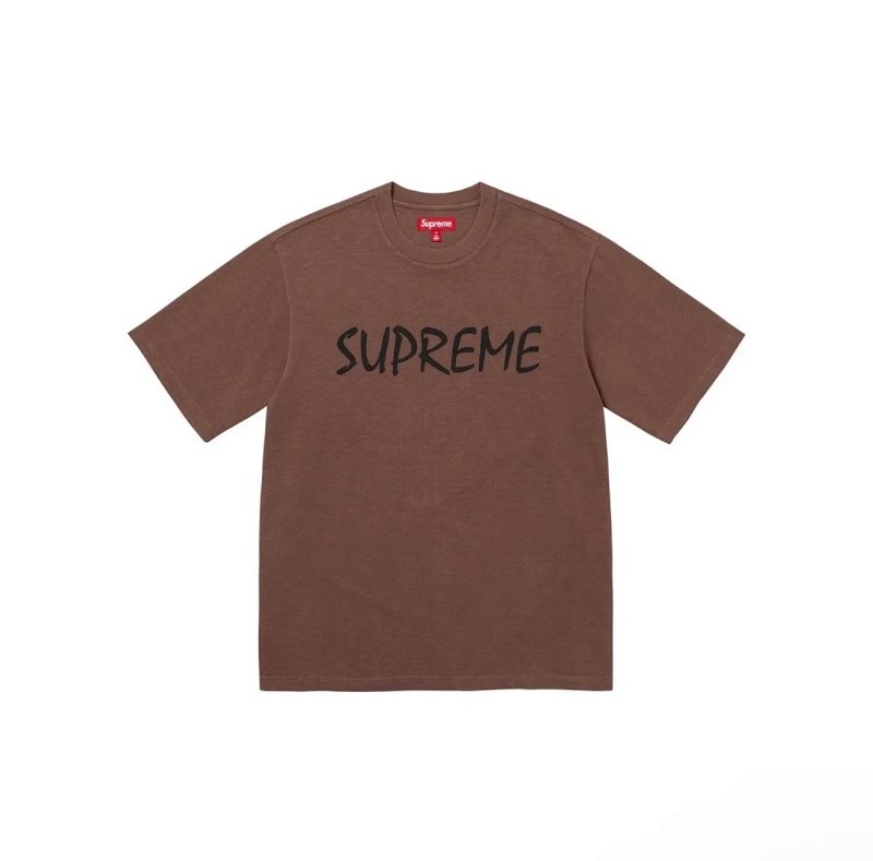 Supreme brown logo tee