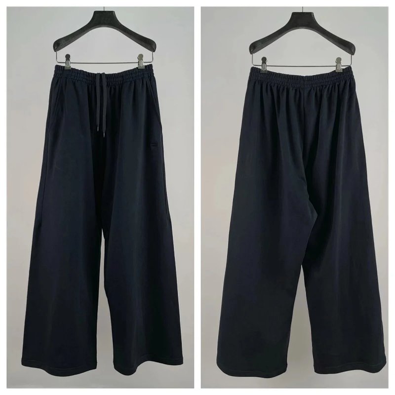 Navy wide-leg pants