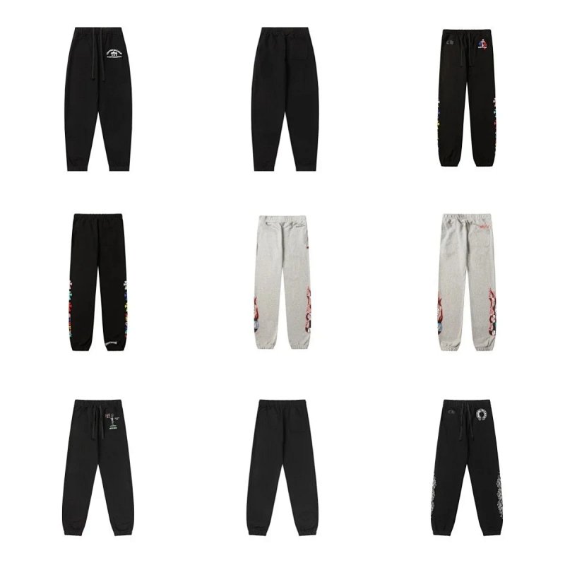 Black printed pants