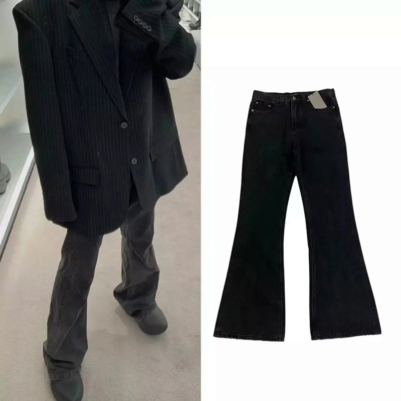 Black flared jeans