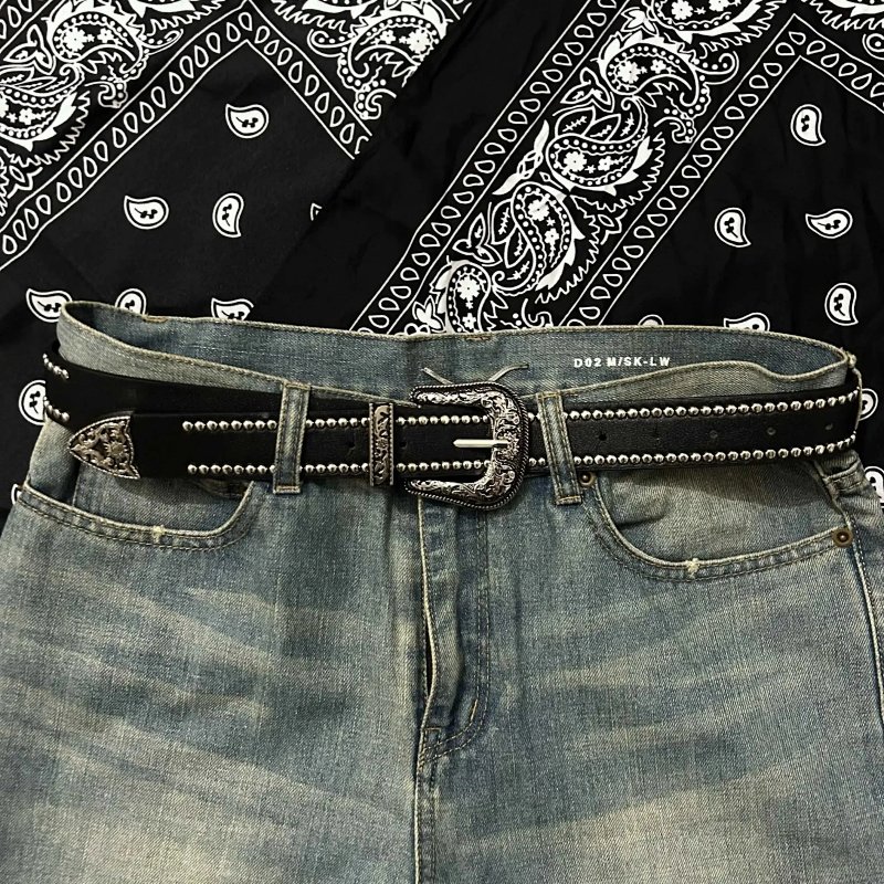 Studded western belt