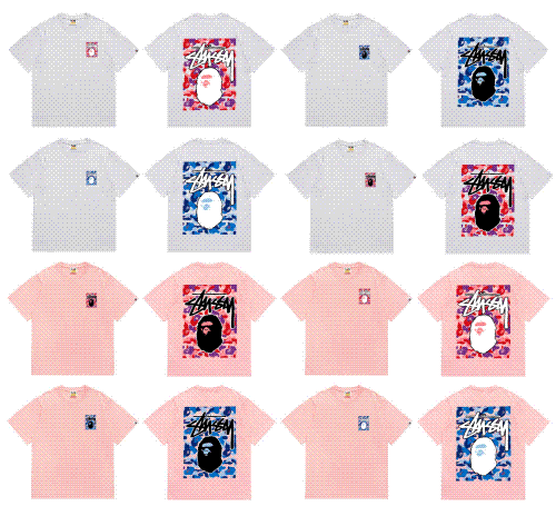 Bape camo graphic tees