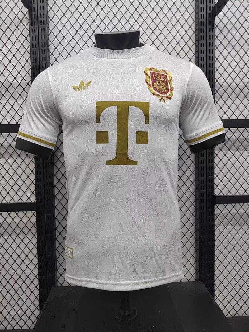 Bayern 125th anniversary white football jersey