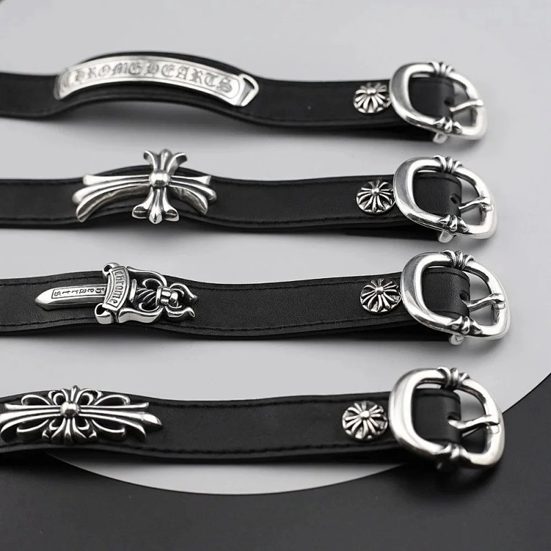 Chrome Hearts leather bracelets