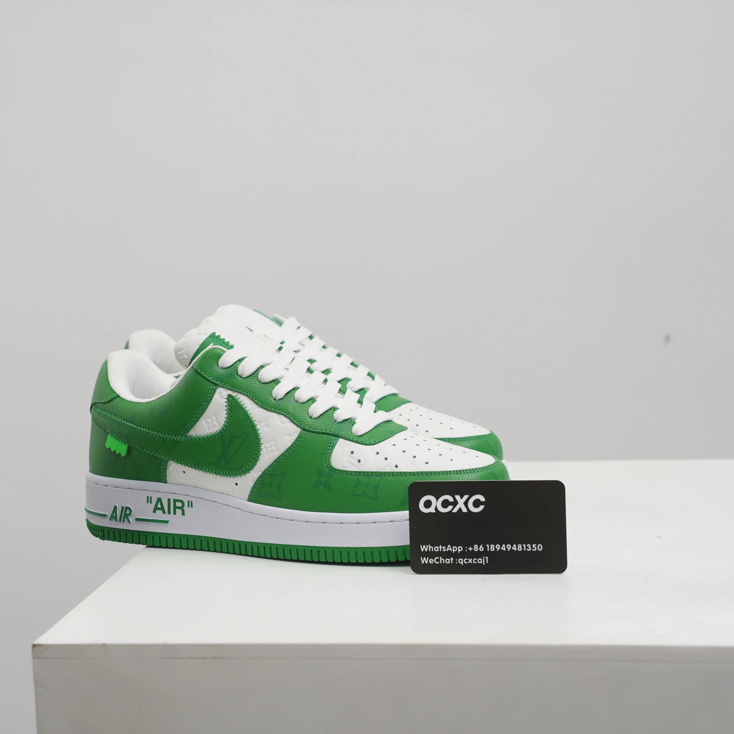 LV Air Force 1 — White green skin colorway — USFans Spreadsheet photo
