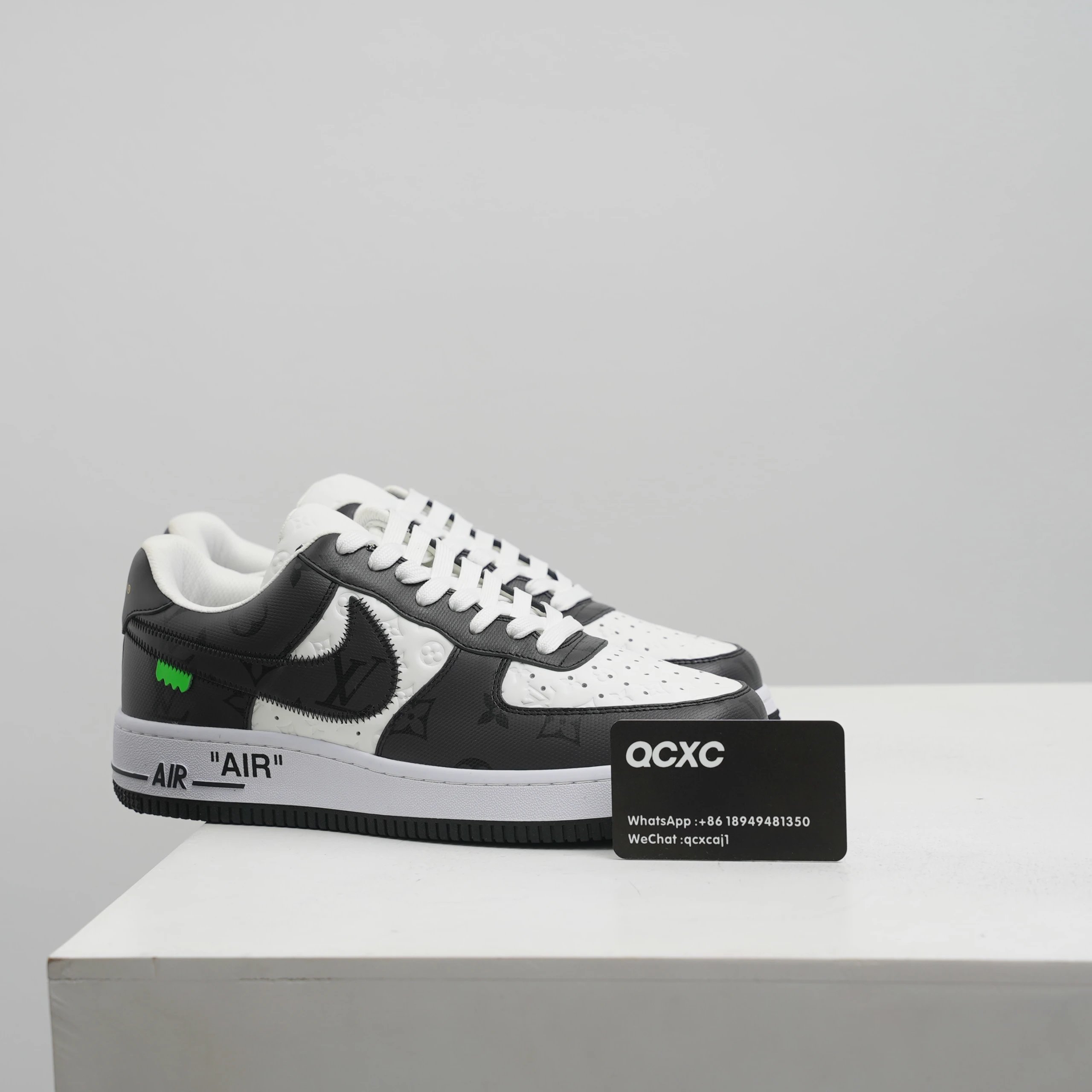 LV Air Force 1 — White and black skin colorway — USFans Spreadsheet photo