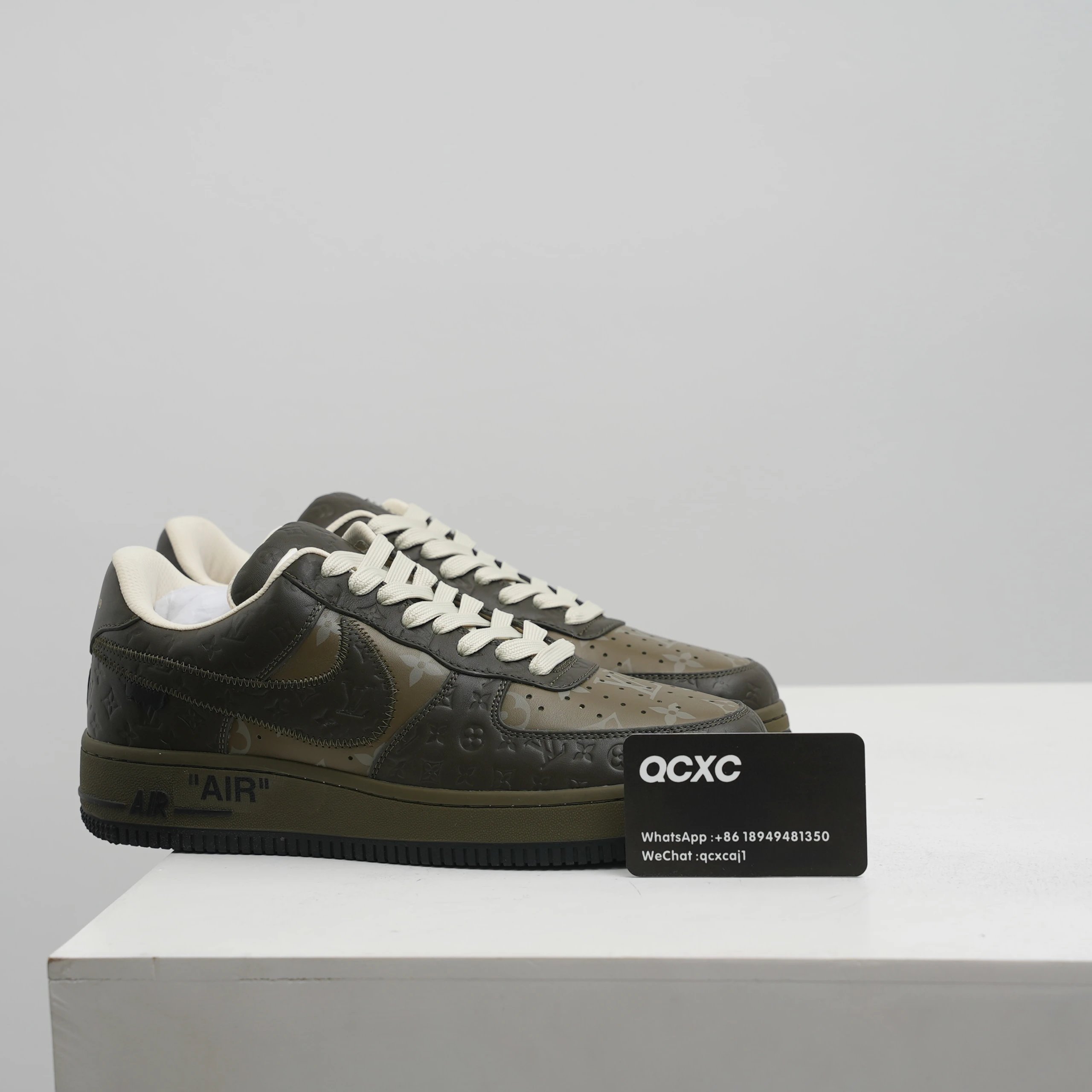 LV Air Force 1 — Brownish green colorway — USFans Spreadsheet photo