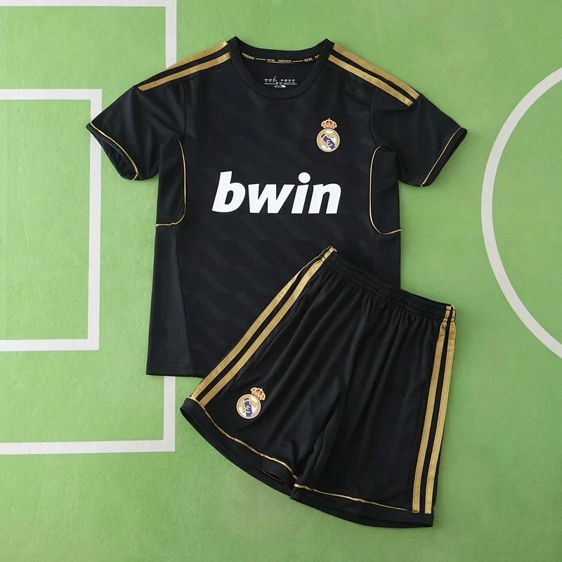 1112 Real Madrid Away Black Kids' Jersey (Please note customization info when placing order, messages will not count)