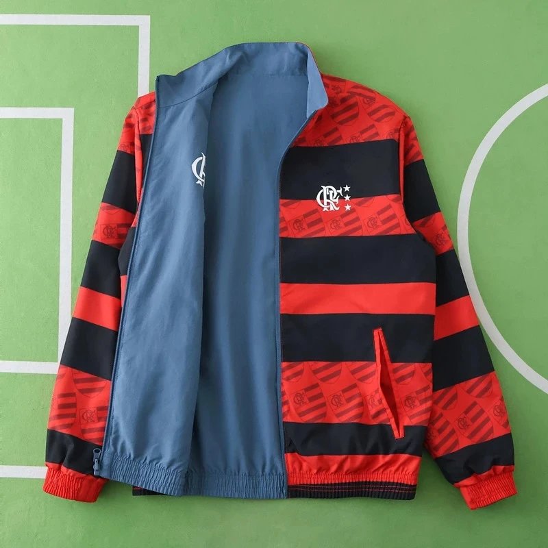 2425 Flamengo Gray/Red Black Double-Sided Jersey (Please leave customization info in order notes, messages are not accepted)
