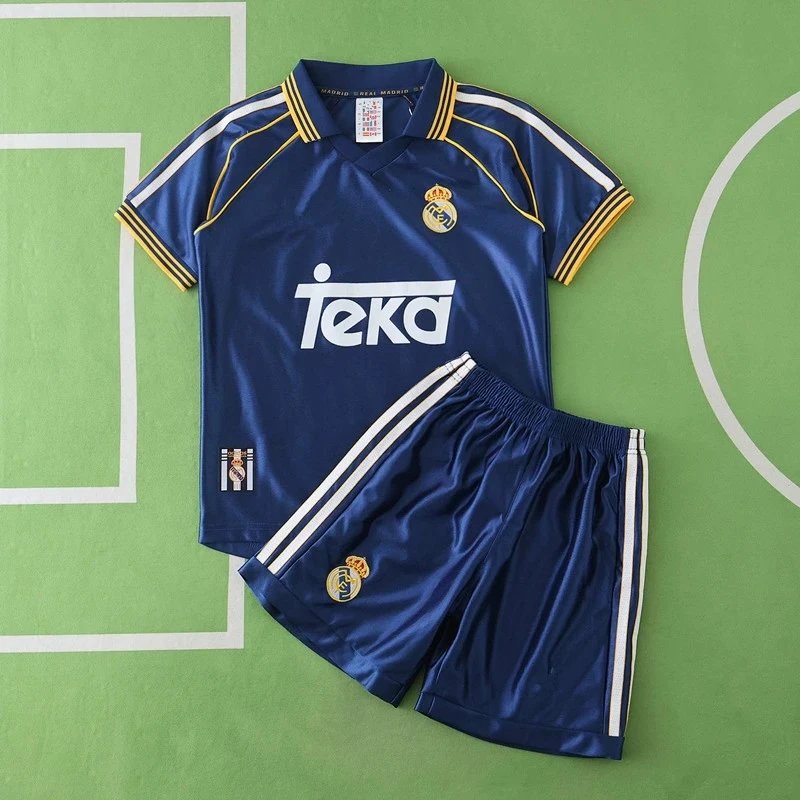 9800 Real Madrid Away Dark Blue Kids Clothing (Please note customization info when placing order, messages are not counted)