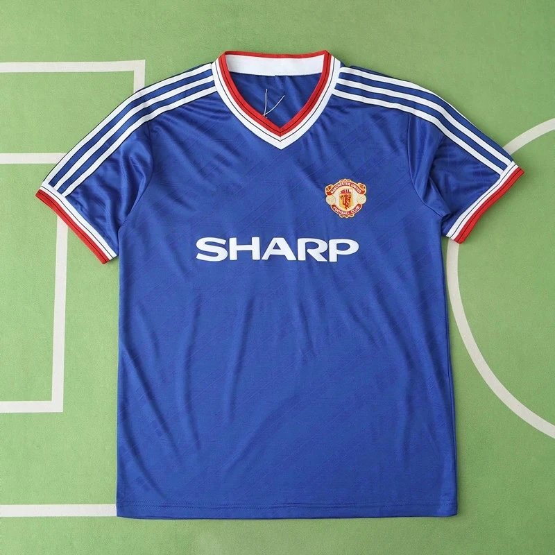 8688 Manchester United Away Blue Thai Version (Please note customization info when placing order, messages are not counted)
