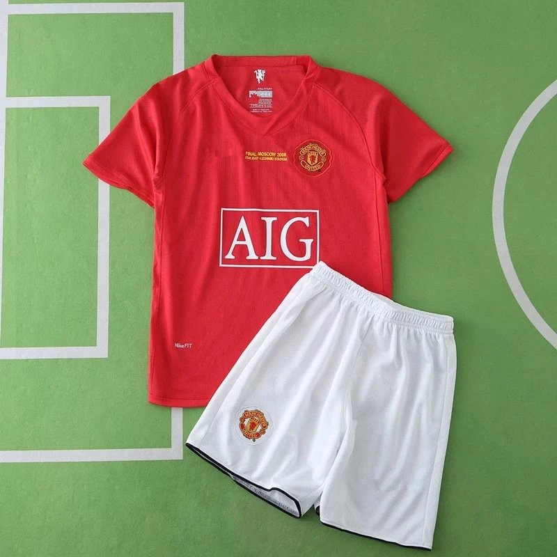 0708 Manchester United Home Kids Jersey with Small Text on Chest (Please leave customization info in order notes, messages are not counted)