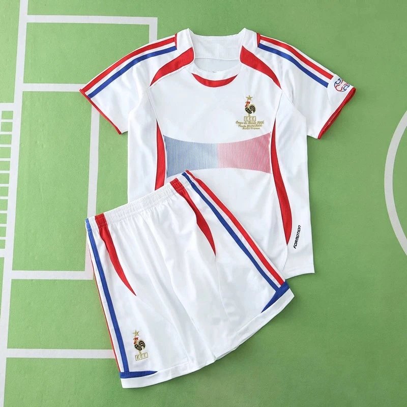 2006 France Away Kids Jersey (Custom info: please leave a note when placing the order; messages do not count)