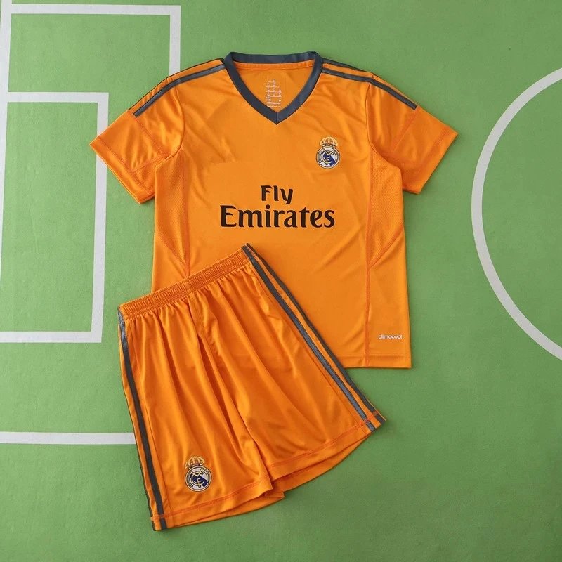 1314 Real Madrid Away Orange Kids' Jersey (Please note customization in order remarks, messages are not accepted)