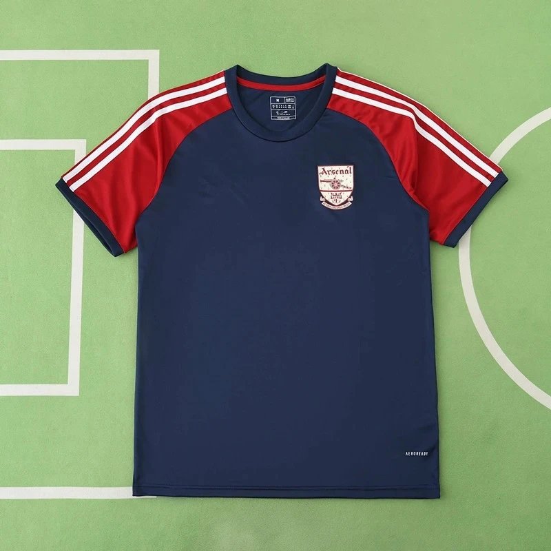 2425 Arsenal Dark Blue Red Arms Pure Cotton T-Shirt (For customization info, please leave a note when placing an order; sending a message does not count)