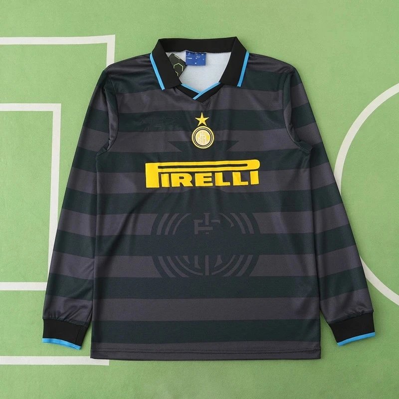 9798 Inter Milan Away Black Grey Long Sleeve Thai Version (Please note customization info when placing order, messages won't count)