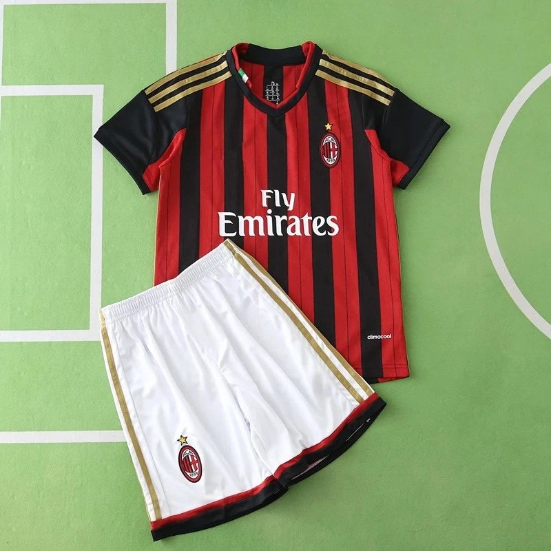 1314 A.C. Milan Home Retro Kids Kit (Please leave customization details in the order notes; messages do not count)