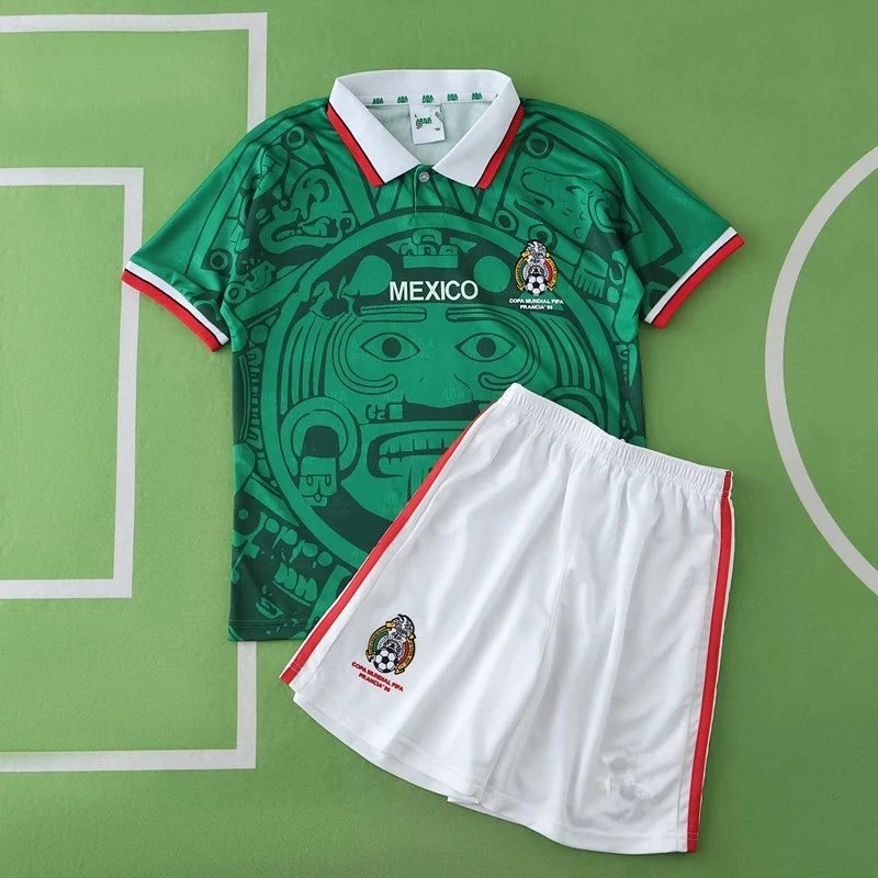 1998 Mexico Home Kids Jersey (For customization, please leave a note when placing your order; messages are not valid)