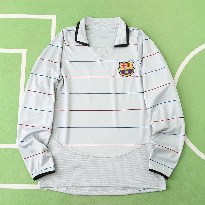 0304 Barcelona Away Grey Long Sleeve Thai Version (Please note customization info in order remarks, messages not counted)