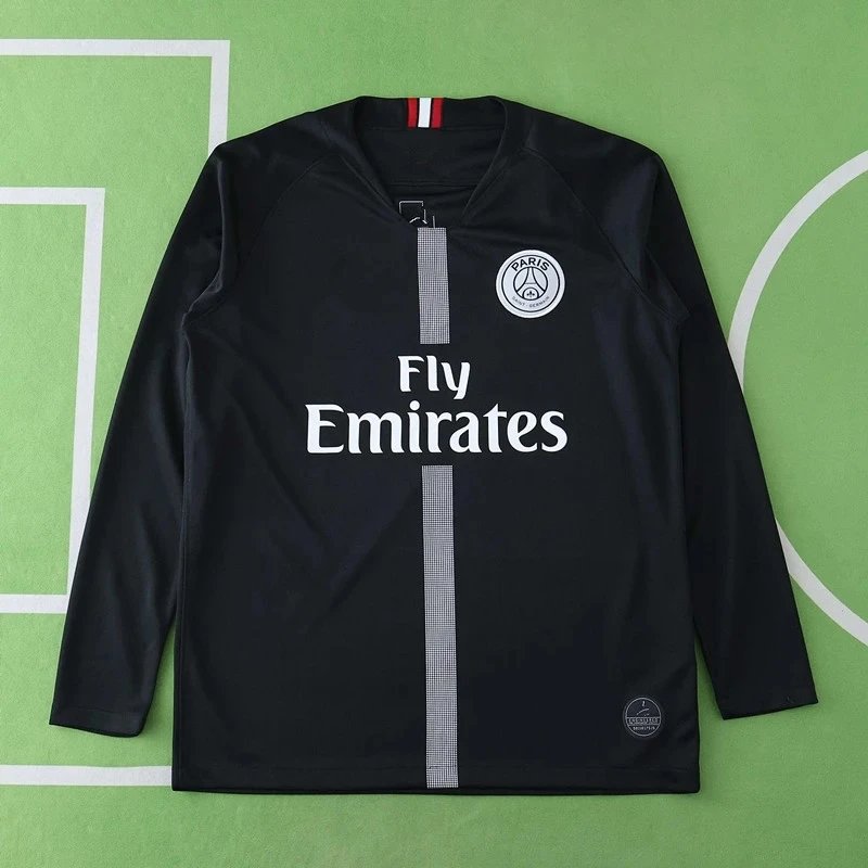 1819 Paris Saint-Germain Jordan Black Long Sleeve Thai Version (Customization details must be noted in the order; messages are not accepted)