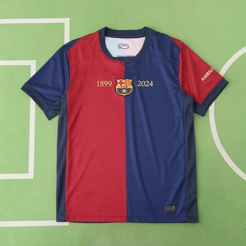 2425 Barcelona Home 125th Anniversary Small Font Thai Version (Please note customization info when placing order, messages are not counted)