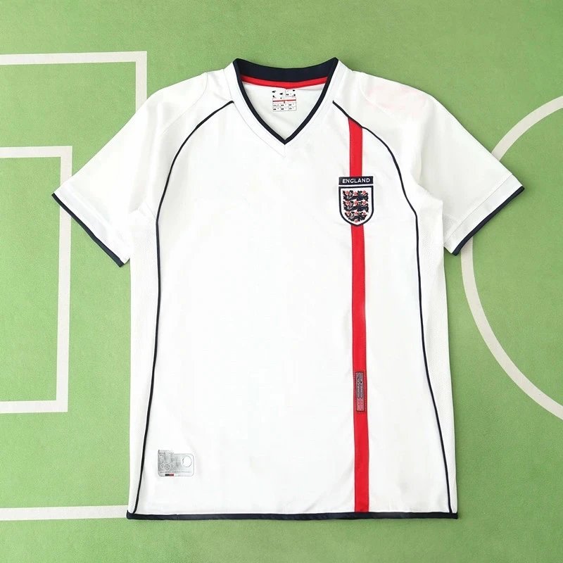 2002 England Home Replica Jersey (Please note customization info in order remarks, messages will not count)