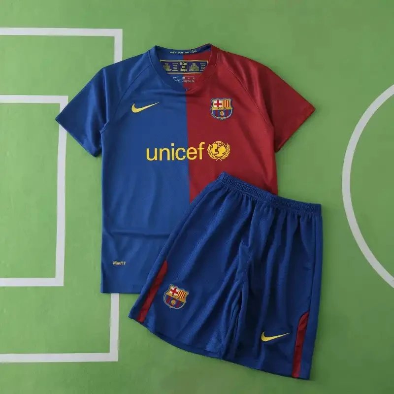 0809 Barcelona home children's clothing without chest lettering (please note customization information when placing the order, messages are not included)