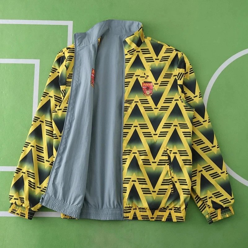 9193 Arsenal Yellow and Grey Reversible Tracksuit (Please leave customization info in order notes, messages are not accepted)