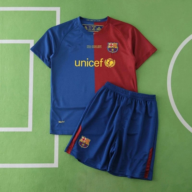 0809 Barcelona Home Kids' Jersey (For customization, please leave a note when placing your order; messages will not be accepted)