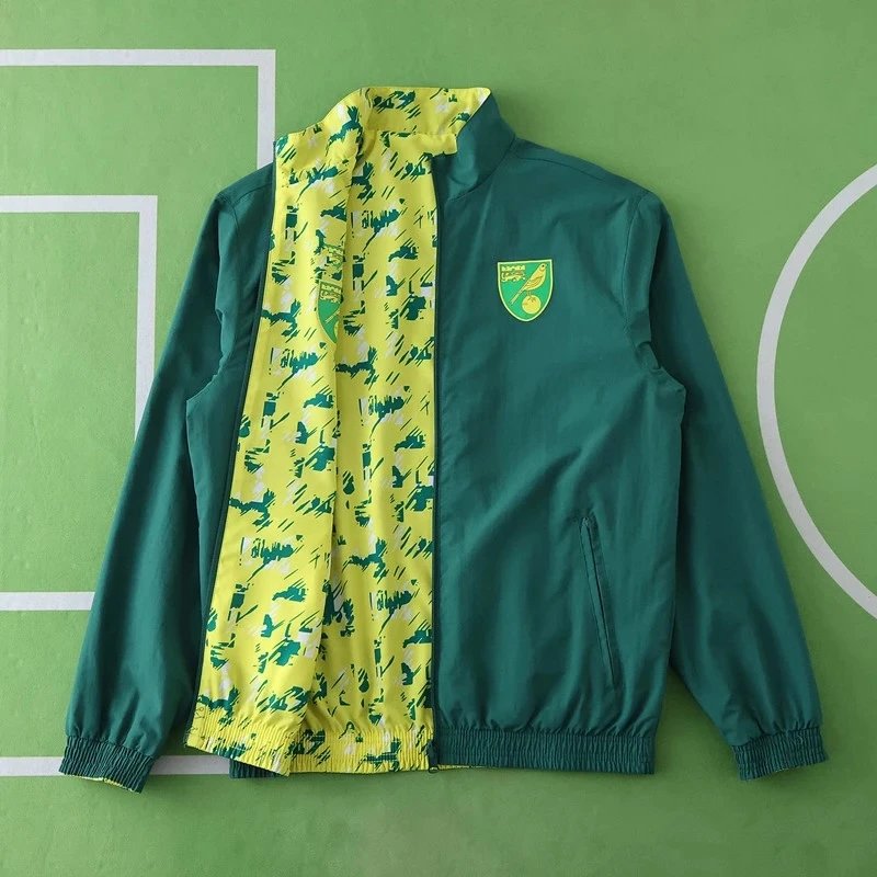 9294 Norwich Green/Yellow Reversible Jacket (For customization, please leave a note when placing your order; messages are not counted)