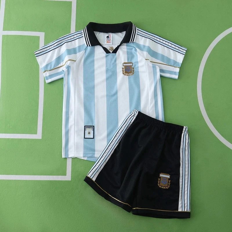 1998 Argentina Home Kids' Jersey (Please specify customization details in the order notes; messages won't be accepted)