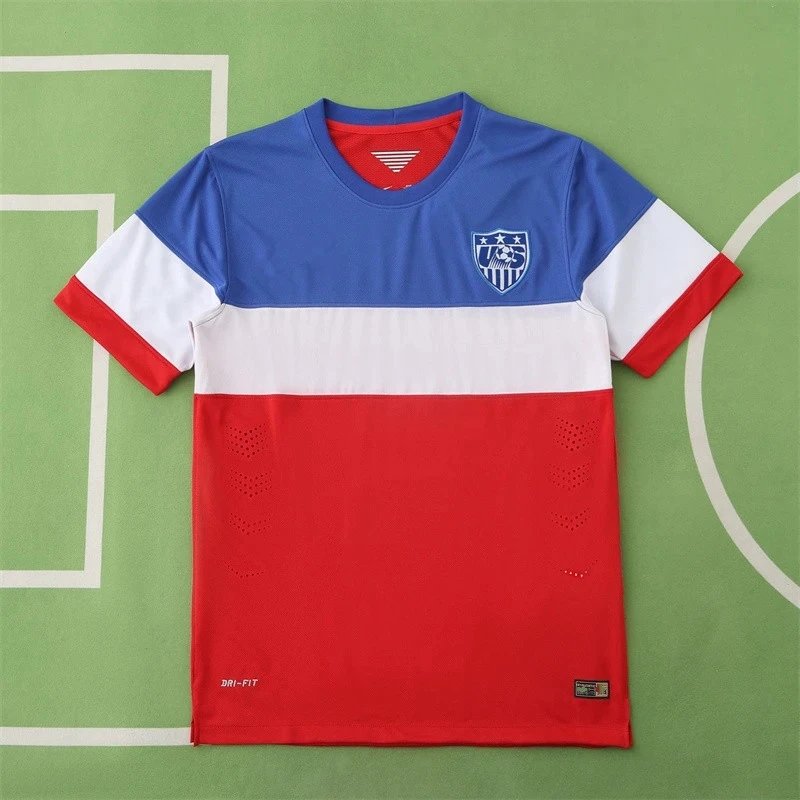 2014 USA Away Red and Blue Thai Version (For custom information, please leave a note when placing an order; sending a message does not count)
