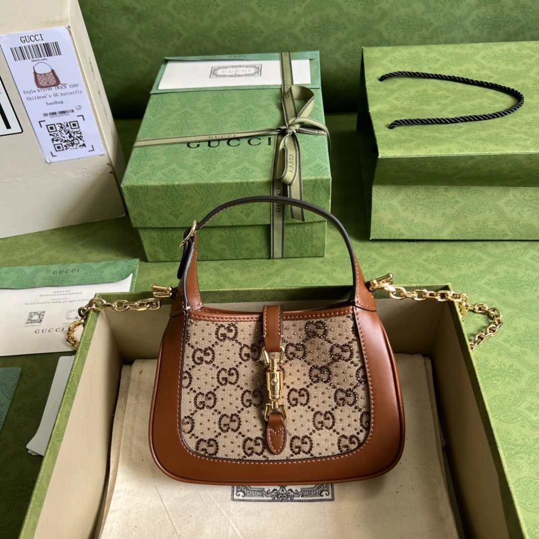 Gucci Jackie 1961 Mini GG Crystal Canvas Shoulder Bag