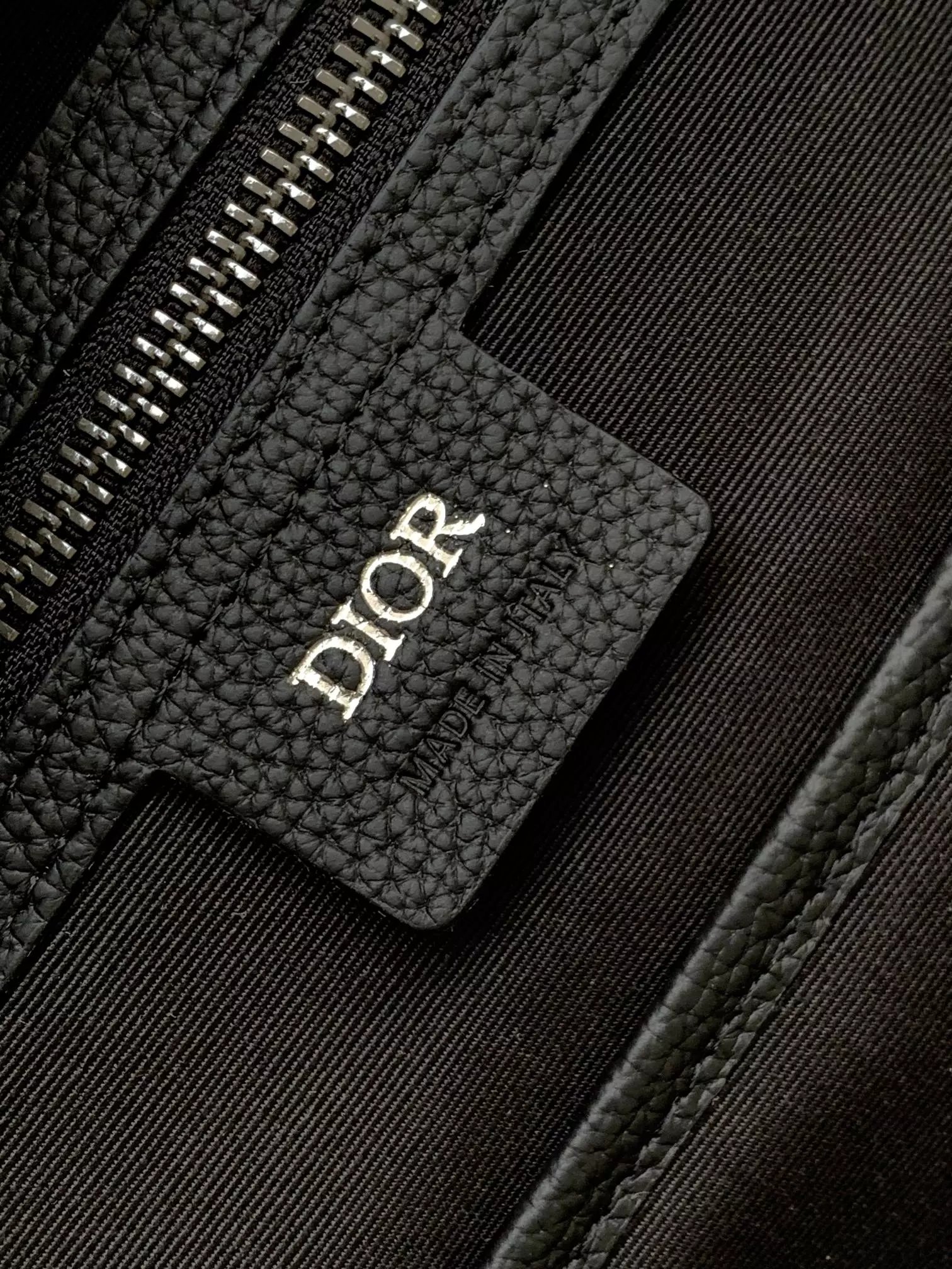 Dior Dior Travel Bag Black Grained Leather Duffle Bag - 15