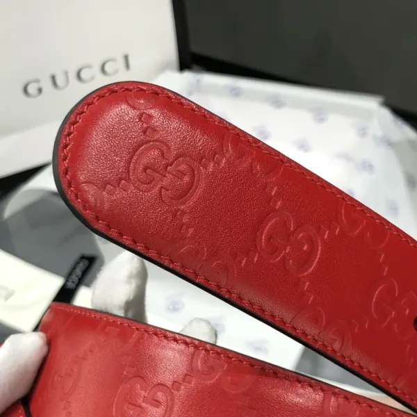 Gucci GG Marmont Leather Belt Red - 7