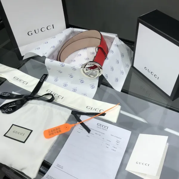 Gucci GG Marmont Leather Belt Red - 6