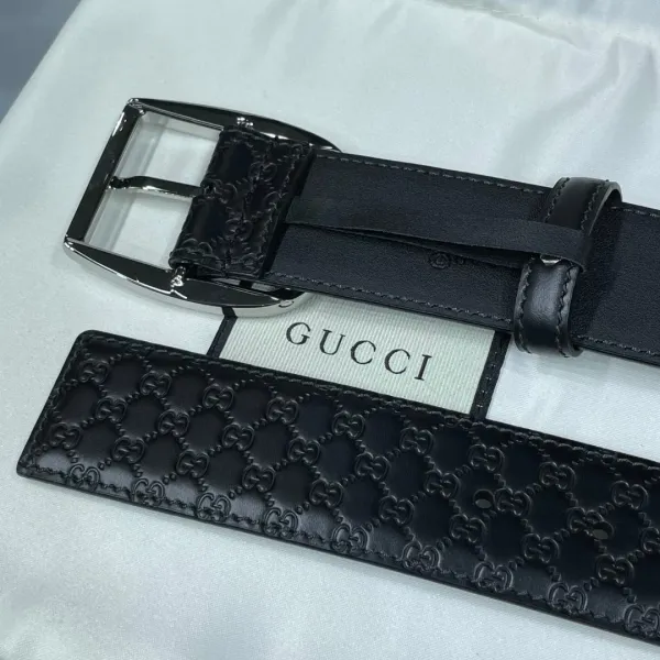 Gucci GG Marmont Embossed Leather Belt Black - 6