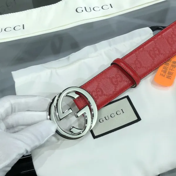 Gucci GG Marmont Leather Belt Red - 5