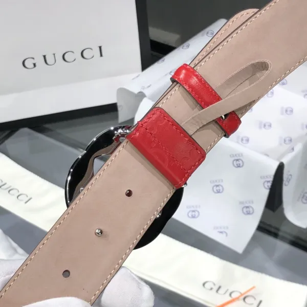 Gucci GG Marmont Leather Belt Red - 3