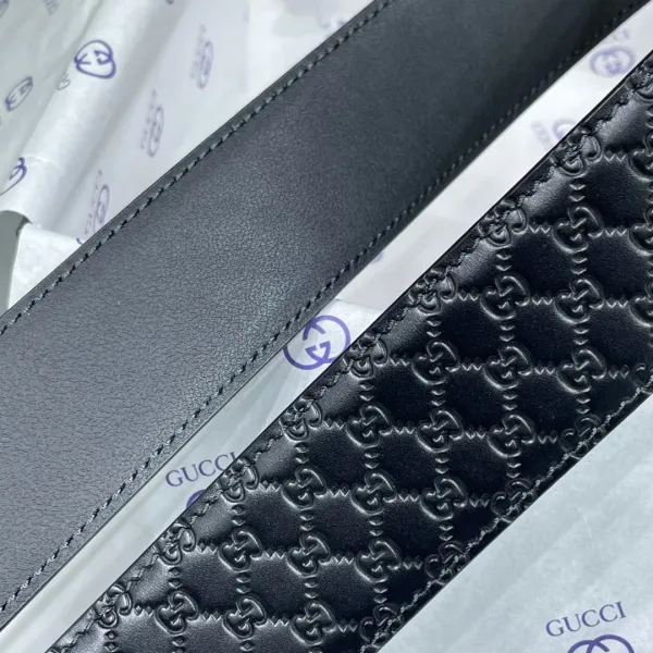 Gucci GG Marmont Embossed Leather Belt Black - 7