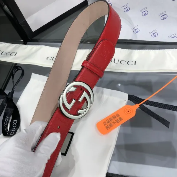 Gucci GG Marmont Leather Belt Red - 2