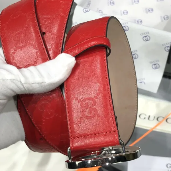 Gucci GG Marmont Leather Belt Red - 4