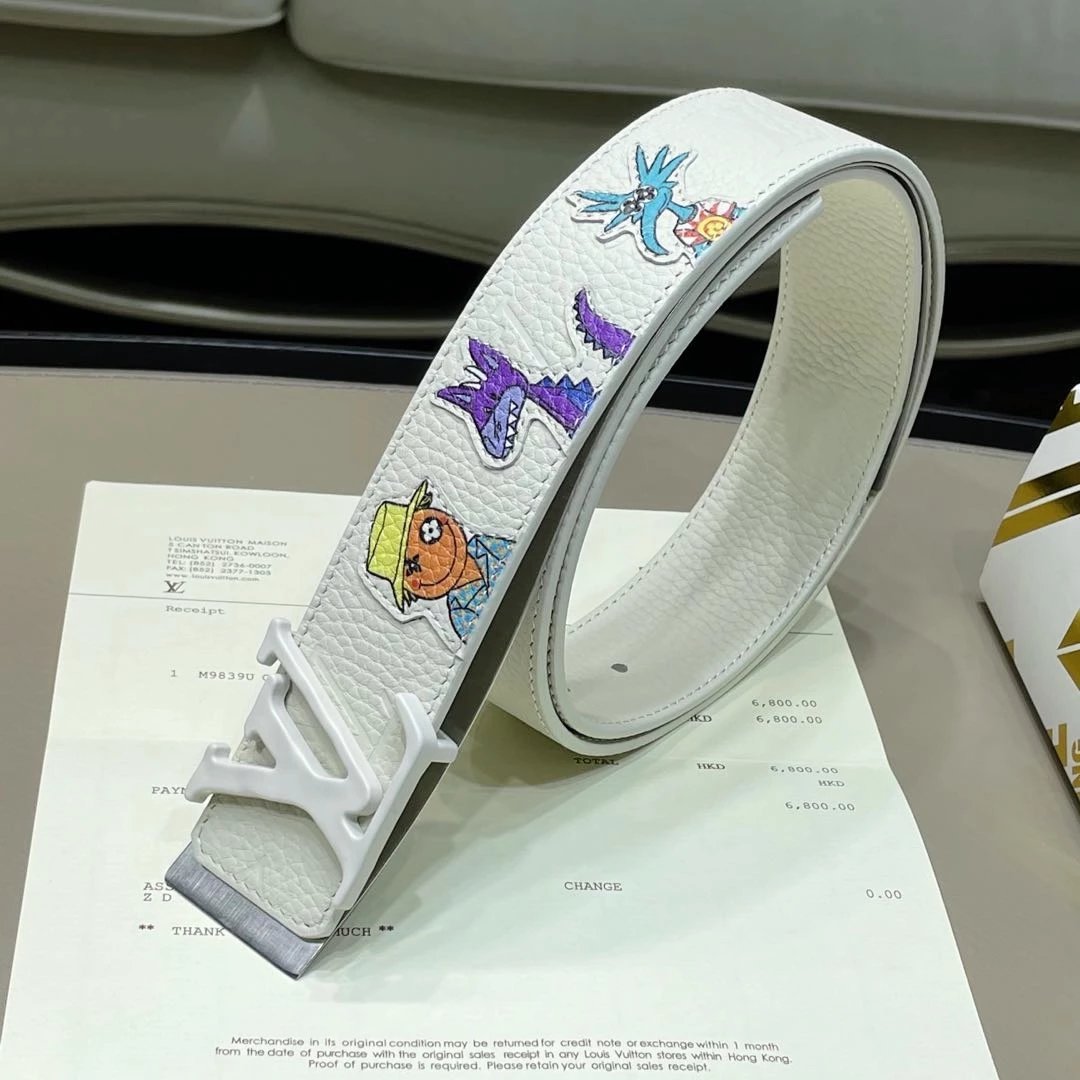 Louis Vuitton White Leather Be