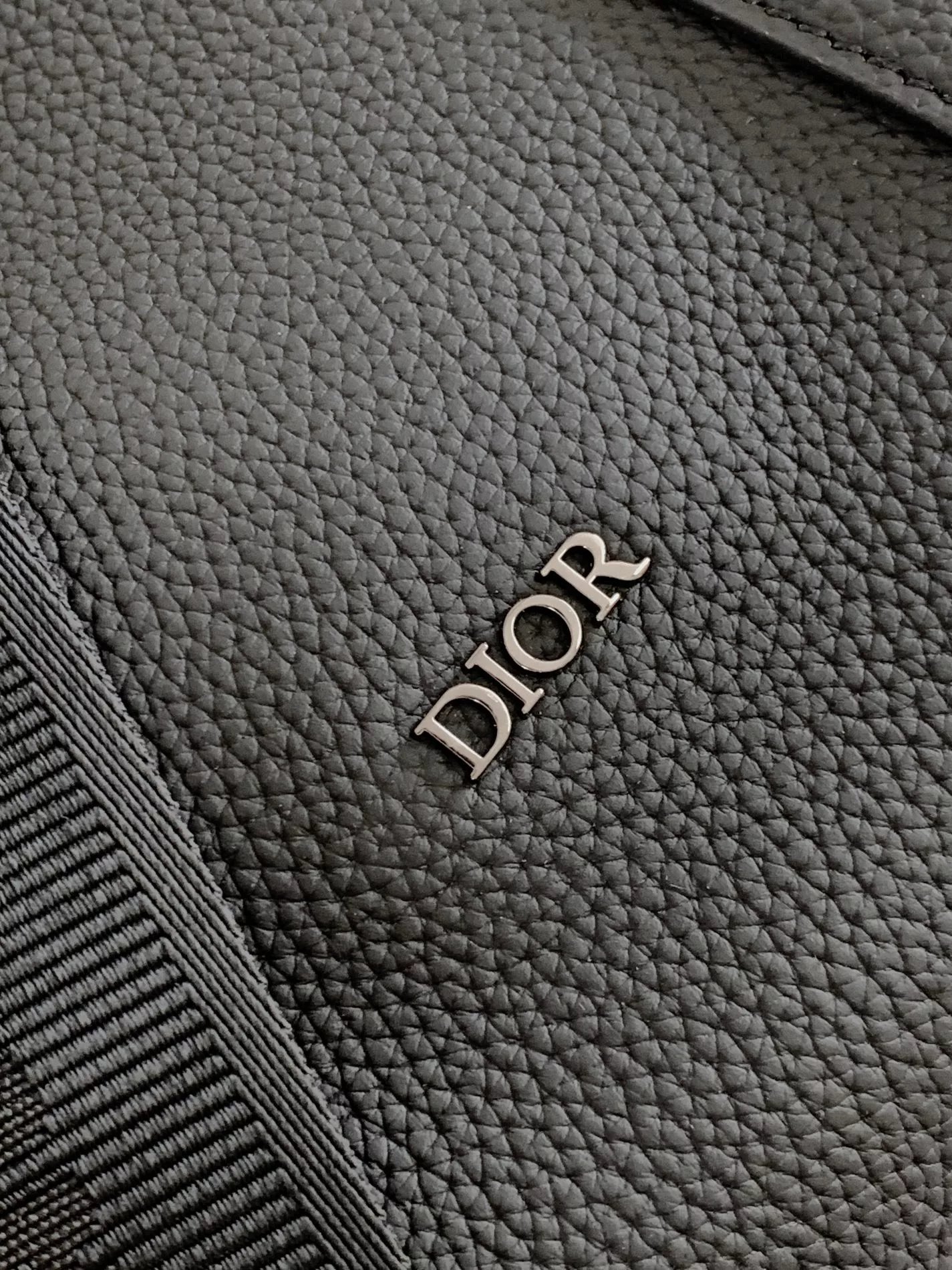 Dior Dior Travel Bag Black Grained Leather Duffle Bag - 11