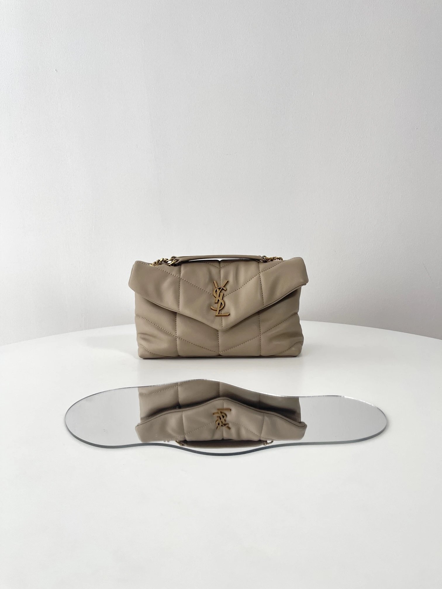 Dark Beige Gold Buckle